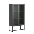 thumbnail image 6 of Bentley 59.11-inch Black Two Door Metal Storage Cabinet with Mesh Doors, 6 of 8