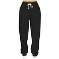 thumbnail image 2 of Patlollav Joggers for Womens Fleece Pants Casual Loose Sports Sweatpants Ankle Banded Trousers, 2 of 6