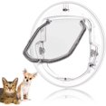 thumbnail image 1 of Pet Door, Cat Flap Door 4 Way Locking Cat Doors for Cats Small Dogs Puppy Weatherproof, 1 of 8