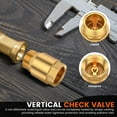 thumbnail image 5 of Brass Vertical Check Valve Sealed Protection Brass Check Valve One Way Thickened Backflow Preventer Rustproof for Washing Machine, 5 of 11