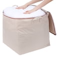 thumbnail image 4 of Unique Bargains Foldable Storage Bags w Handles for Closet Organizers Kakhi 19x19x19in, 4 of 7
