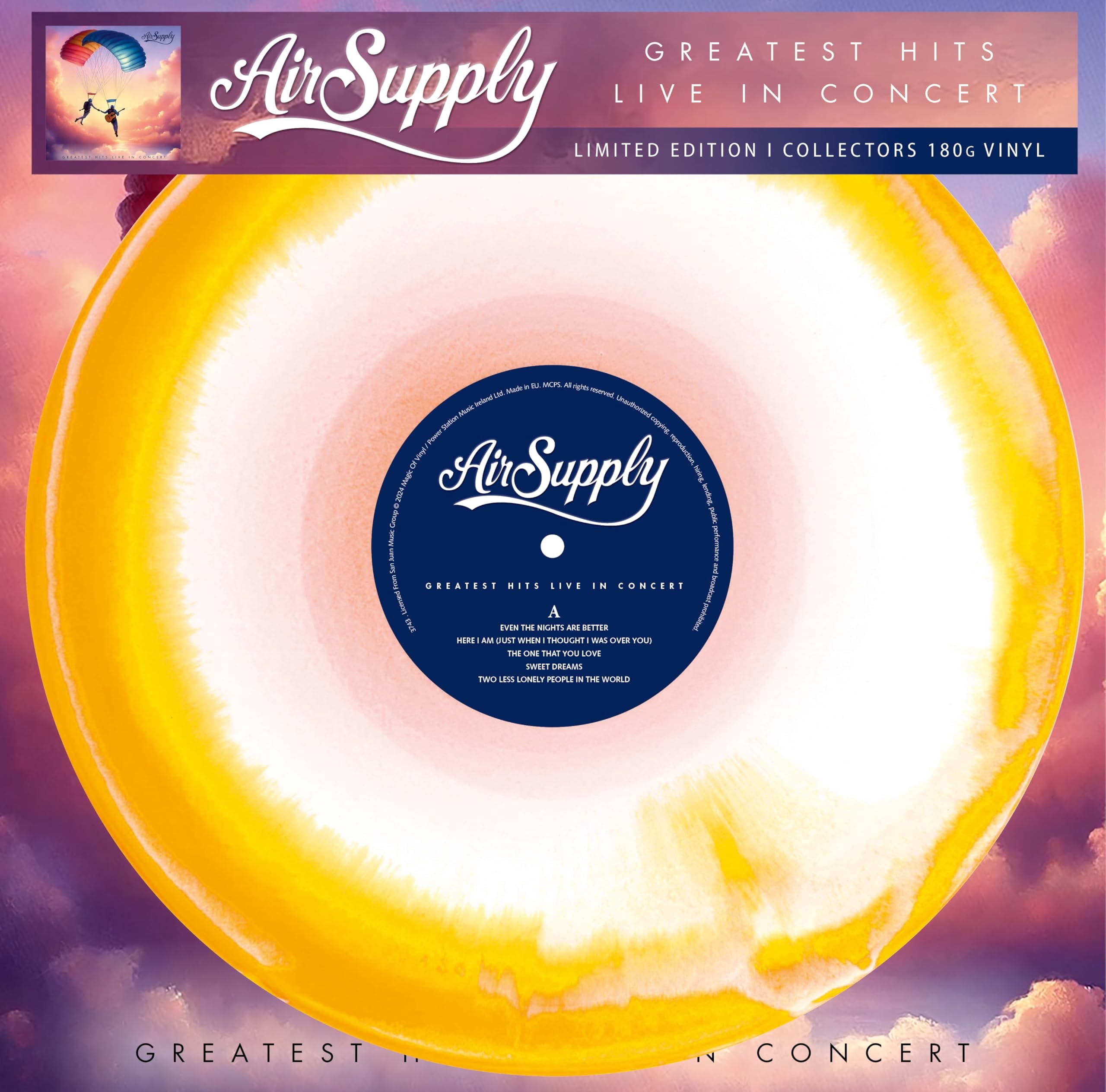 Air Supply - 50: The Greatest Hits Vinyl LP with No. 1 Singles
