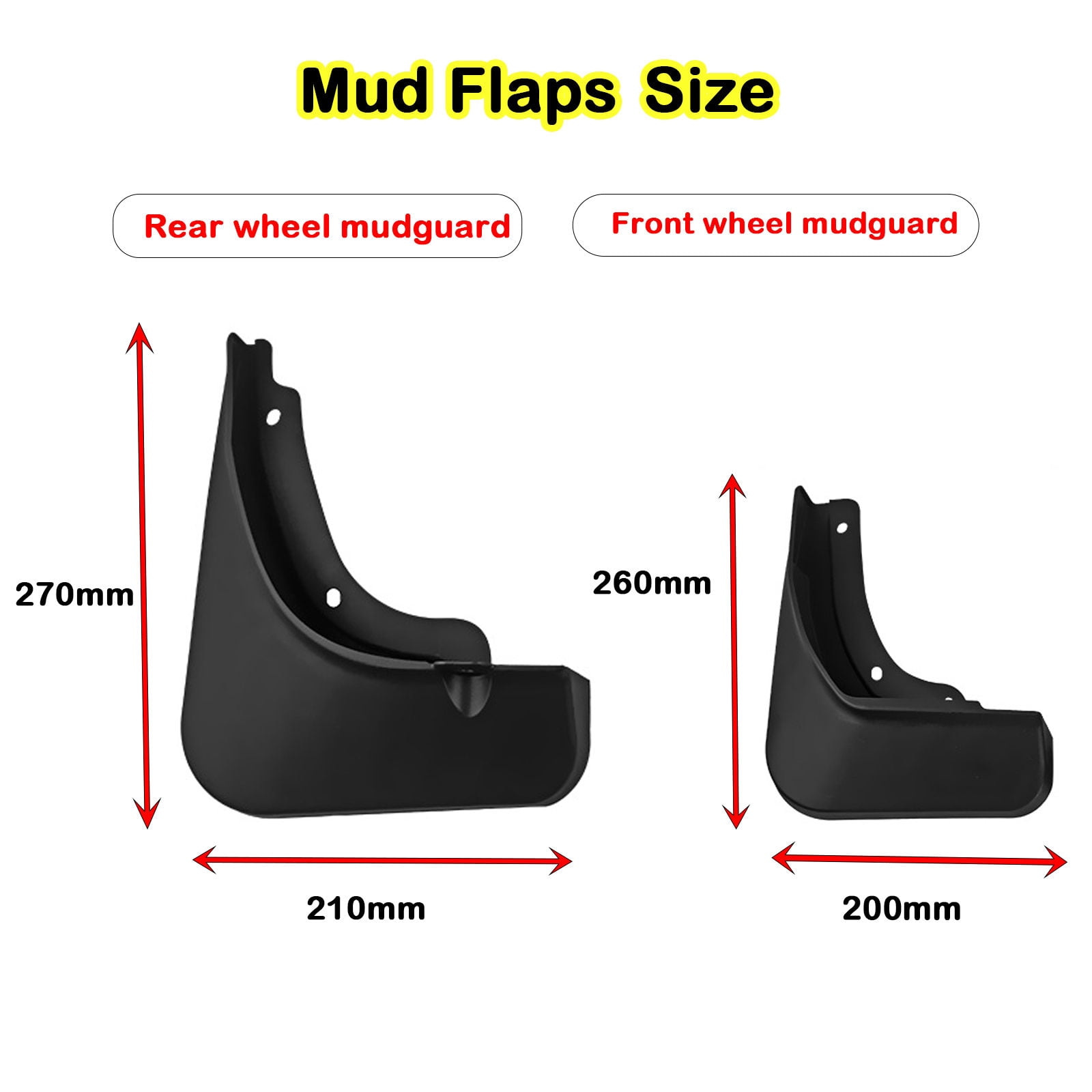 Mud Flaps For Kia Sportage 2023, Mud Splash Guard Front And Rear No Drilling, 4pc Tire Protector Mudguards-black