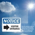 thumbnail image 6 of (2 Pack) Visitor Entrance [Right Arrow] Sign With Symbol OSHA Notice Sign 7 Inch X 5 Inch Vinyl Label Decal Sticker Weather Resistant, UV Protected for Workplace, Business, and, 6 of 7