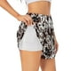 thumbnail image 1 of Balery Cow Skin Pantalones cortos deportivos para mujer con forro y dos bolsillos, elásticos, para entrenamiento, gimnasio, yoga-Large, 1 of 7
