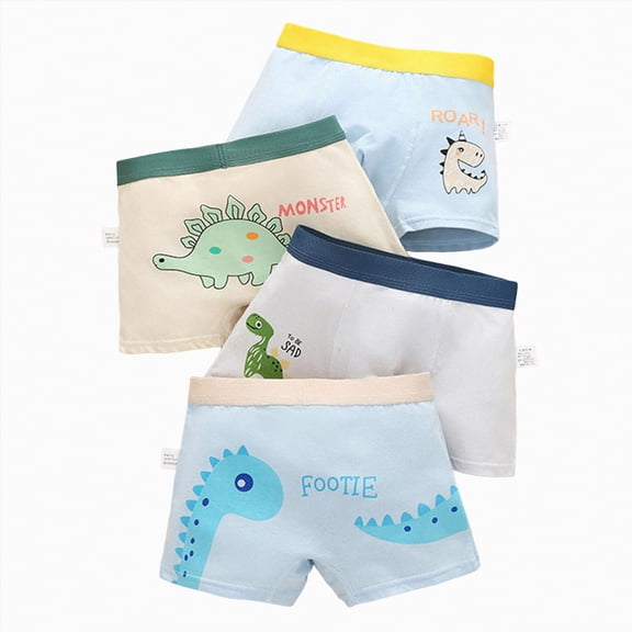 NIEWTR Toddler Boys Underwear Boxer Briefs Softness and Breathability with Cute Animal Patterns(Light Blue,6-9 Years)