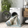 thumbnail image 5 of SAFAVIEH Braided Kaylee Striped Machine Washable Reversible Area Rug, Beige/Light Blue, 6' x 9', 5 of 18