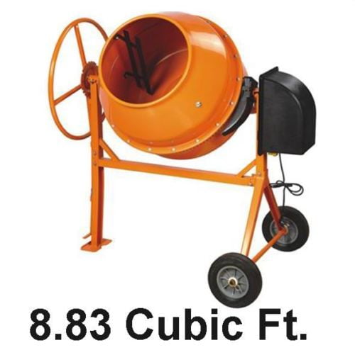 8.83 Cubic Feet Electric Cement Concrete Stucco Mixer New Heavy Duty 1