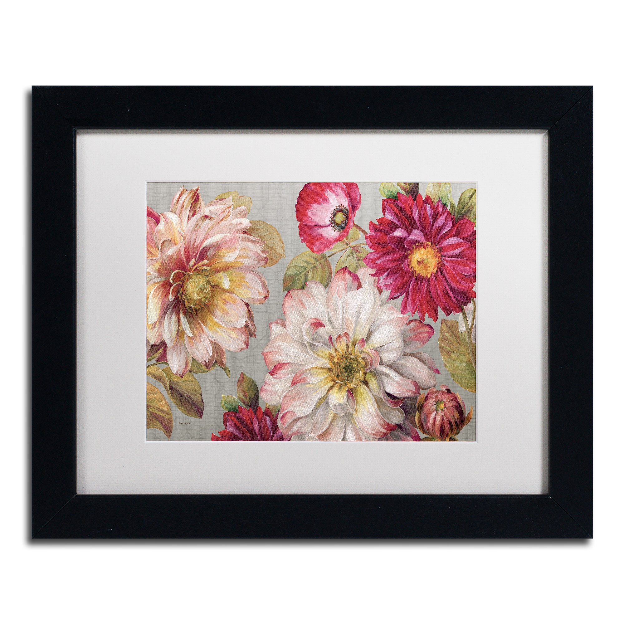 Trademark Fine Art "Classically beautiful I" Canvas Art by Lisa Audit, White Matte, Black Frame