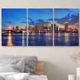thumbnail image 3 of wall26 Canvas Print Wall Art Set Miami Florida Cityscape &amp; Skyline Nature Wilderness Photography Realism Rustic Scenic Relax/Calm Multicolor for Living Room, Bedroom, Office - 24"x36"x3, 3 of 5