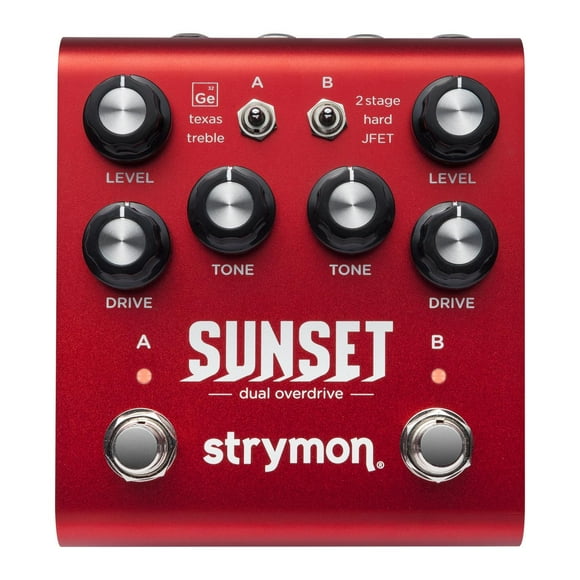 Strymon Sunset Dual Overdrive and Boost - Pedal de efectos de guitarra eléctrica y acústica, sinteti
