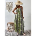 thumbnail image 3 of Women's Full Size Printed Scoop Neck Maxi Cami Dress 100% Polyester Lightweight Flowing For Elegant Weather Daily Wear, 3 of 12
