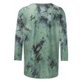 thumbnail image 5 of Jusqu'à 30 % de Réduction DYTTDG T-shirt Grande Taille pour Femmes Manches 3/4 Hauts Imprimés Col Rond Blouse Décontractée Ample Hauts pour Femmes, 5 of 5