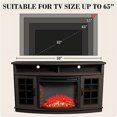 LUXOAK 59" Curved Fireplace TV Console, Entertainment Center Table with