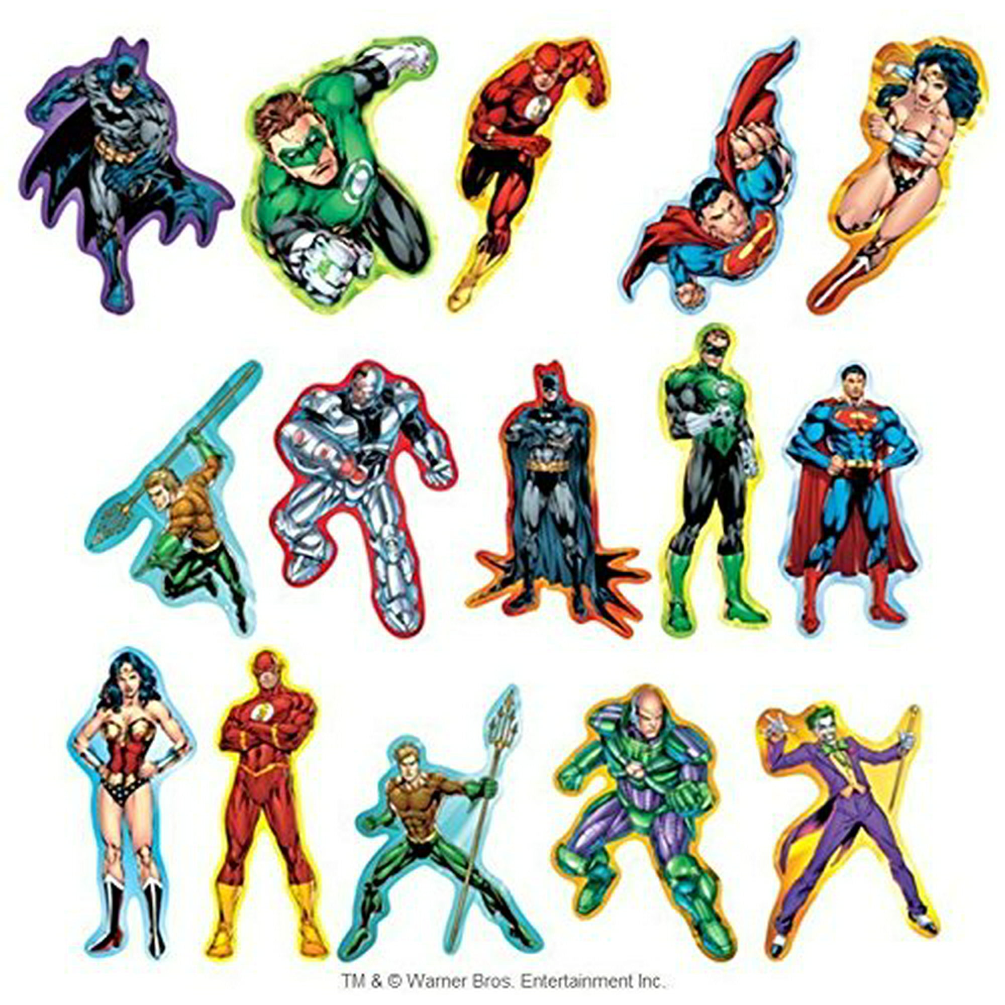 30 DC Comics Justice League Superheroes Stickers 2 Sets of 15 Batman  Superman The Flash Green Lantern Wonder Woman Aquaman Lex Luthor Cyborg The  Joker Sticker Set | Walmart Canada