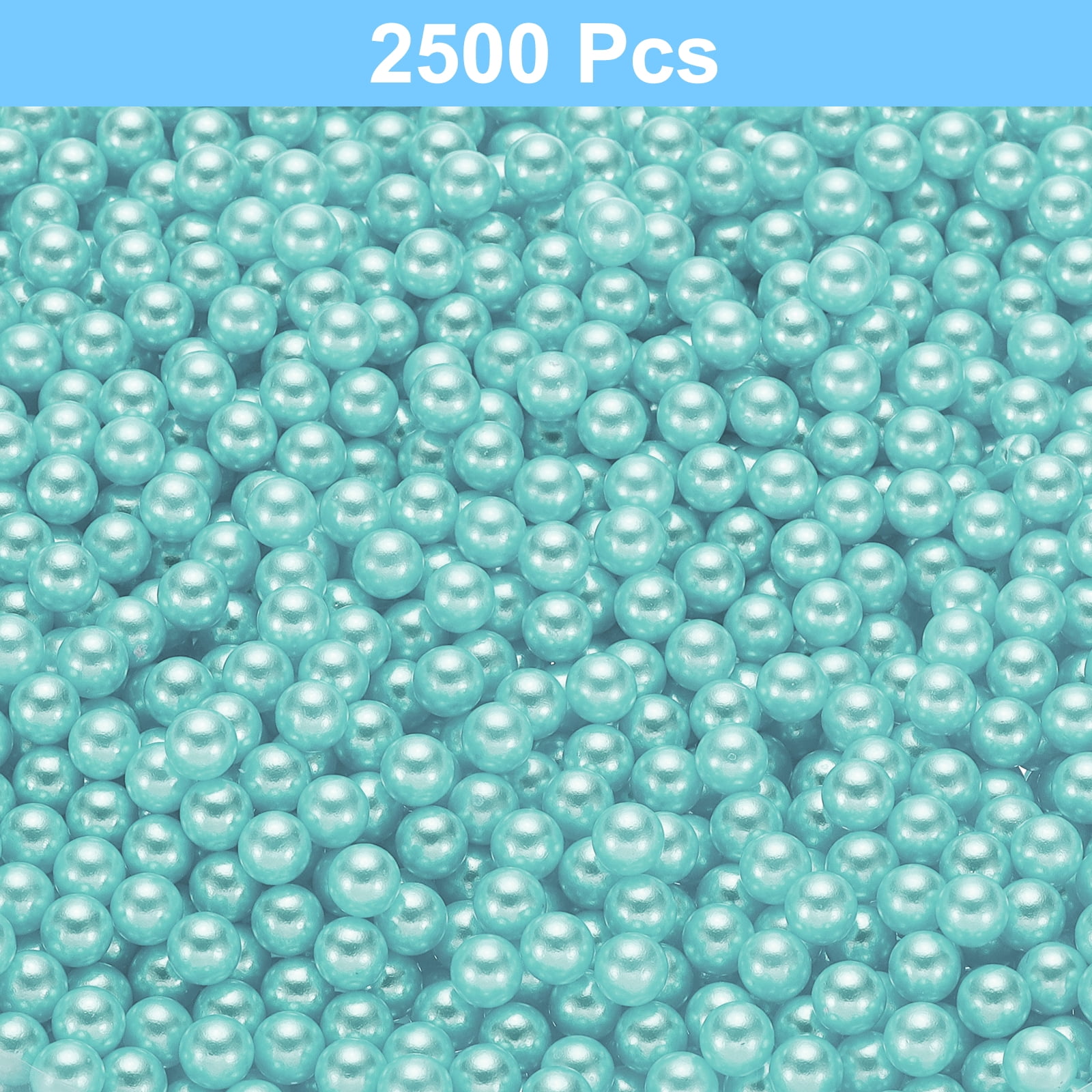 Unique Bargains Durable Faux Pearl for Crafting No Hole Pearls for Vase Fillers Light Blue