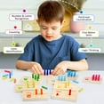 thumbnail image 3 of Gserin Tablero De Clavijas De Conteo De Madera para Niños Juguete De Matemáticas Montessori para Niños Pequeños Manipuladores De Matemáticas Materiales Educativos De Aprendizaje Temprano Preescolar pa, 3 of 5