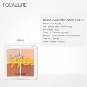 FOCALLURE 4 Colors Matte Glitte Eyeshadow Palette, Long Lasting Waterproof Makeup Pallet Cosmetics Gift,#3 yysy Mocha Ice