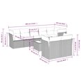 thumbnail image 2 of vidaXL 9 Piece Patio Sofa Set with Cushions Black Poly Rattan, 2 of 4