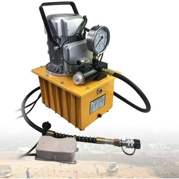 CNCEST Electric Hydraulic Pump Single Acting Solenoid Valve Control 10000psi 750W