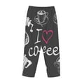 thumbnail image 5 of Junzan I Love Coffee Women'S Pajama Pants Drawstring Comfy Sleep Bottoms With Pockets, 5 of 9