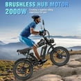 thumbnail image 4 of Electric Bike for Adults 20'',Dual Motor 2000W 35MPH Electric Motorcycle,52V 40Ah Fat Tire 7 Speed Mountain Bike UL2849, 4 of 6