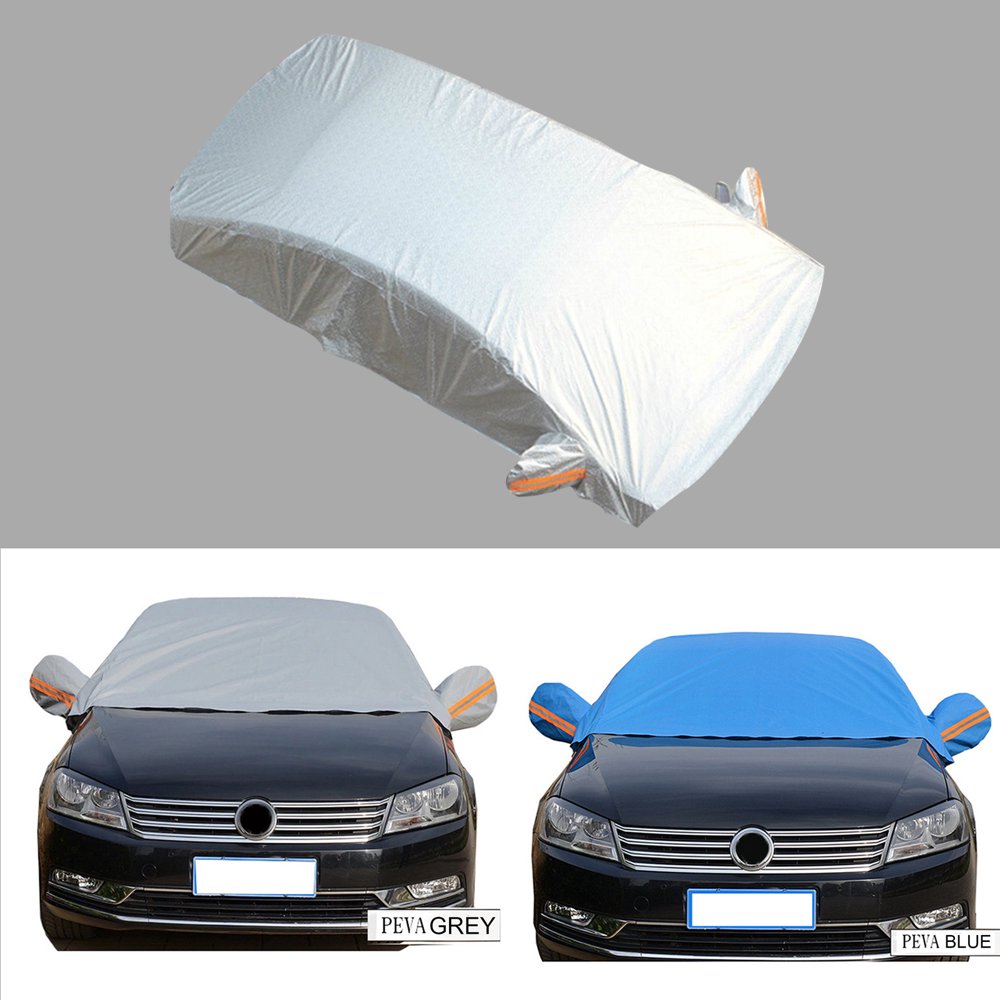 SPRING PARK Half Car Cover Top Windshield Cover Sun Shade Protector