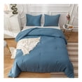 thumbnail image 6 of Lake Blue Comforter Queen Blue Bedding Set 3 Pieces Light Blue Comforter Set 1 Blue Queen Comforter with 2 Pillowcases, 6 of 6