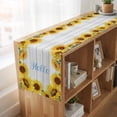 thumbnail image 6 of Table Runners 72 Inches Long Dress Scarves, Sunflowers Farmhouse Kitchen/Dining Table Runner, Coffee Tablerunners, Yellow Flowers Summer Botanical Pastoral Wooden 18x72 Inch, 6 of 9