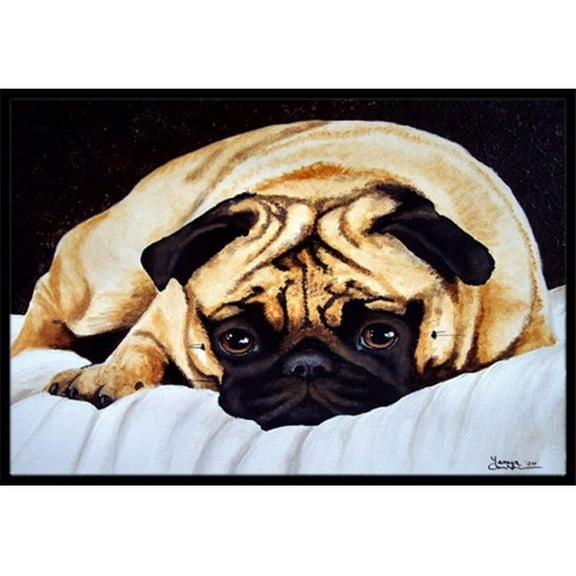 Carolines Treasures  Fred the Pug Indoor or Outdoor Mat, 18 x 27