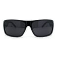 thumbnail image 2 of Mens Classic 90s Mad Dog Gangster Narrow Rectangle Plastic Sunglasses Shiny Black - Black, 2 of 4