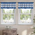 thumbnail image 2 of LALILO Kitchen Curtain Valance Tie Dye Lace Art Brush Border Rod Pocket Window Curtain 52"x 18" Set of 2, 2 of 5