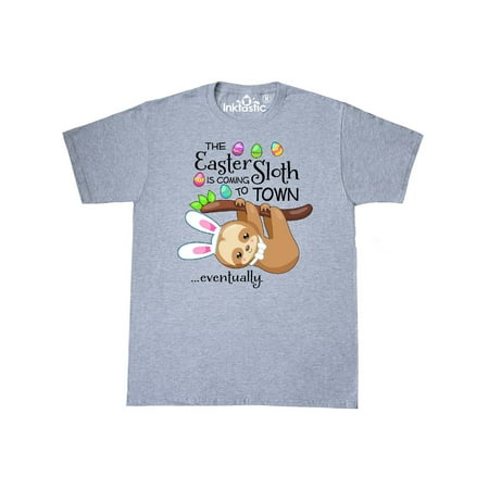 Bunny Fitted T-shirt - Easter Sloth with bunny ears- funny T-Shirt
