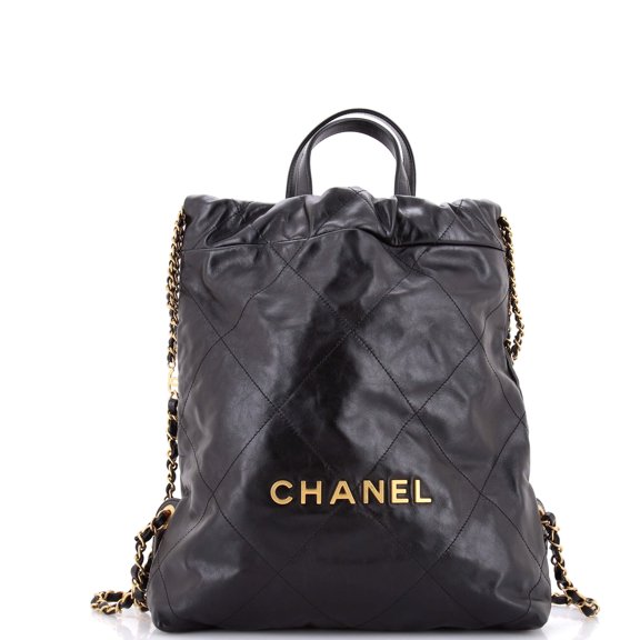 Pre-Owned 22 Chain Backpack Quilted Calfskin Medium By Rebag