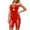 Red, variant on Mesh Bodysuit With Rhinestone Leopard Print For And Comfort In All Seasons Satin Chemise Medium