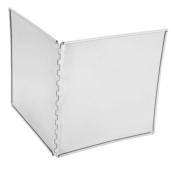 LEXSOMEO Stainless Steel 2-side Splatter Guard for Stove Foldable Oil Splatter Screen Back-splash Protector Heat Insulation Board for Frying Pan