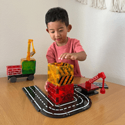 مجموعة البناء المغناطيسي Magna-Tiles Builder المكونة من 32 قطعة ، العلامة التجارية الأصلية للمباني المغناطيسية ، للأطفال الذين تتراوح أعمارهم بين 3 سنوات +