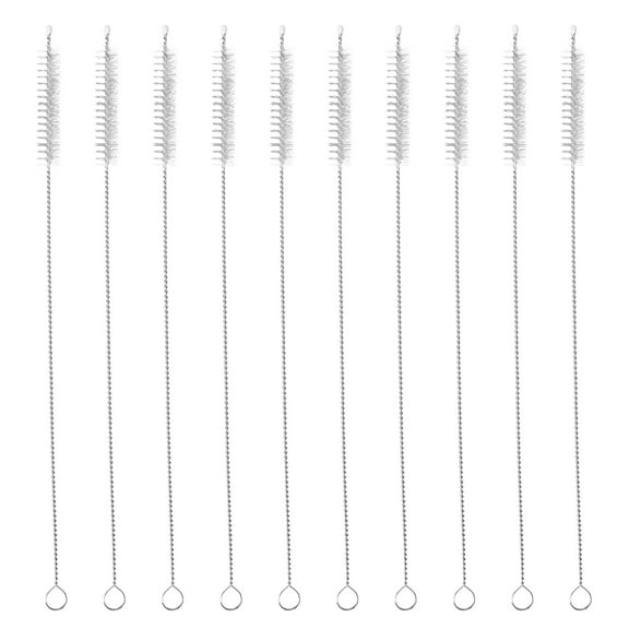 MLINS White Pipe Cleaning Brush with Durable Nylon Bristles for Efficient Vent and Drain Tube Cleaning
