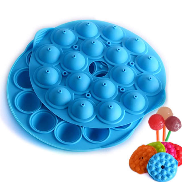 2PCS Lollipop Mold Silicone Universal Candy Mold with 100PCS Lollipop Stick