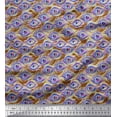 thumbnail image 1 of Soimoi Viscose Chiffon Fabric Peacock Feather Print Sewing Fabric Yard 42 Inch Wide, 1 of 3
