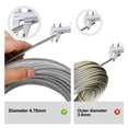 thumbnail image 3 of Cable de acero inoxidable engrosado de 3/16"" Cuerda de alambre de 400 pies Cable de avión de 7x19 hebras Tirolesa de resistencia a la rotura de 3700 libras para aplicaciones de servicio pesado Barand, 3 of 5