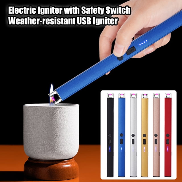 1 Set Electric Igniter USB Rechargeable Flameless Candle Igniter Windproof Pulse Igniter for Home Outdoor Camping