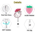 thumbnail image 4 of Funny Retractable Badge Reels with Alligator Clip - Acrylic ID Badge Holder for Nurses, Teachers, Doctors, Students, 4 of 6