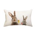 thumbnail image 2 of 1 1.81x19.68 In Easter Bunny Lumbar Pillow Cover Decorative Bunny Cushion Case Spring Holiday Sofa Bed Couch Home Room Decor Gift, 2 of 6