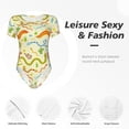 thumbnail image 6 of Naloa Cartoon Snake8 Women's Short-Sleeved Onesie, One-Piece Swimsuit for Parties, dates, clubs - XX-Large, 6 of 9