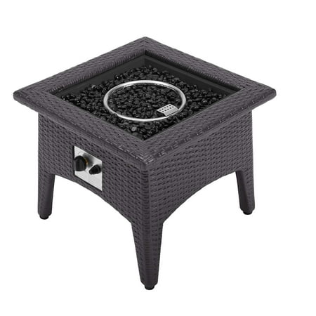 Vivacity Outdoor Patio Fire Pit Table Espresso - Modway
