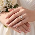 thumbnail image 5 of SFTING Wedding Rings for Women 925 Sterling Silver Engagement Rings for Women1.25CT Princess Cut Promise Three Stones Yellow Anniversary Size 6, 5 of 5