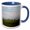 Blue/White, variant on 3drose, Wheat, Chapel Madonna Di Vitaleta, Tuscany, Italy - Eu16 Teg0493 - Terry Eggers, 11oz Two-tone Green Mug