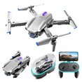thumbnail image 4 of Modo sin cabeza Drone Quadcopter Adultos Auto retorno LED Luz de control remoto Avión con hélices de repuesto Volar juguete gris con cámara de 6k 2.4GHz Sweethay EL022583-03B, 4 of 7
