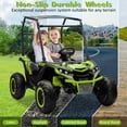 thumbnail image 2 of 2 Seater Ride on Car w/Sun Shade, Kids Electric Vehicles w/Remote Control, 24V 7AH Off-Road Electric Truck, UTV with LED Lights, Music Player for 3+ Kids, 2 of 7